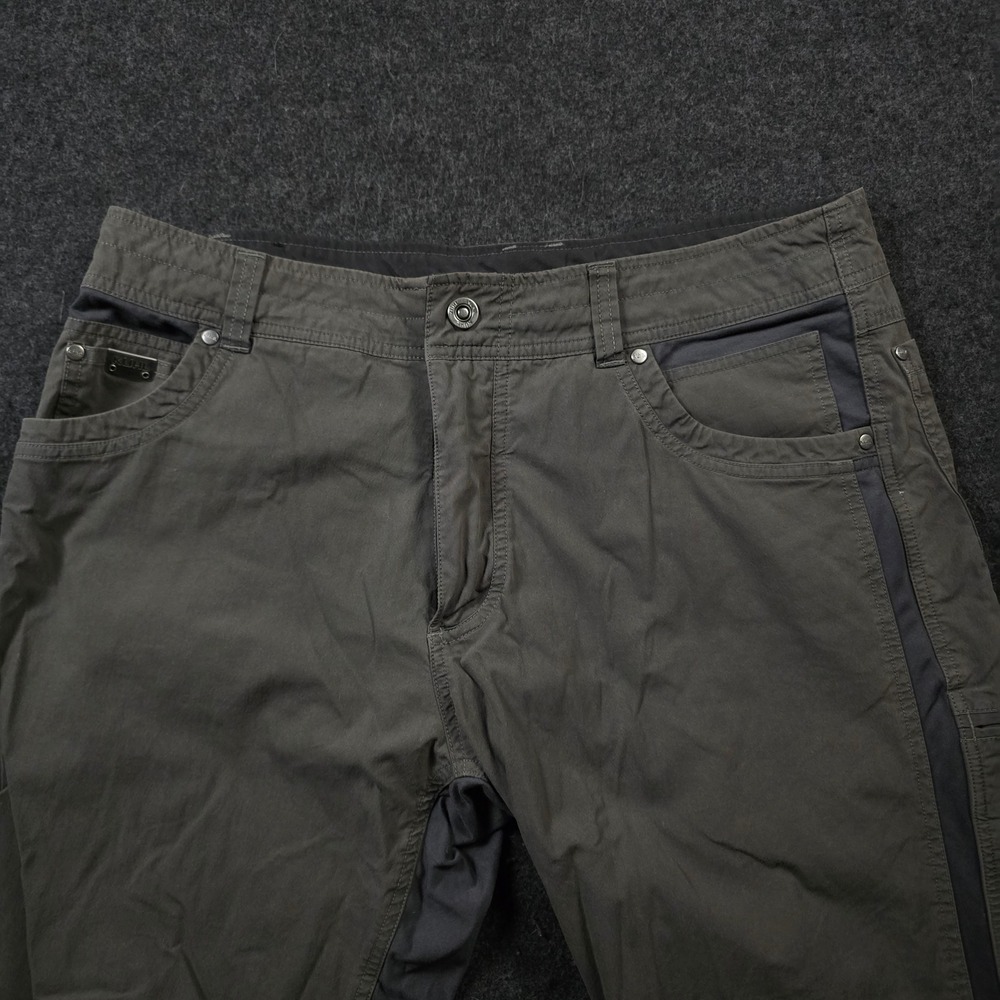 Kuhl Radikl Pants Dark Charcoal Grey Cotton Outdoor Hiking Gorpcore Mens 36x30 - Picture 2 of 15